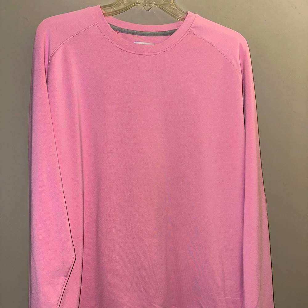 Pink Peter Millar performance sweatshirt